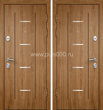 Входная металлическая дверь с отделкой светло-коричневого цвета, цена 14 450  руб.
